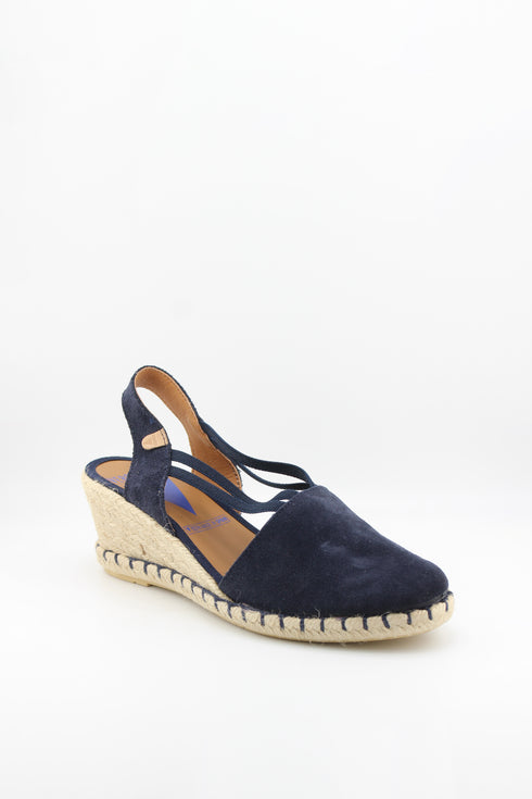 Verbenas Suede Espadrille Wedge Slingback Sandals